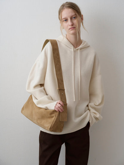 Cashmere Hooded Pullover_ivory