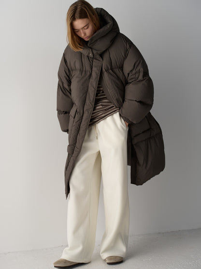Wool Fleece Banding Pants_ivory
