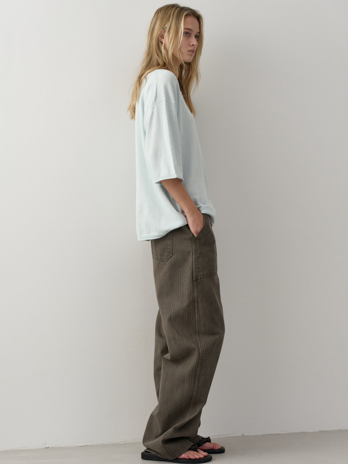 Denim Round Work Pants_khaki