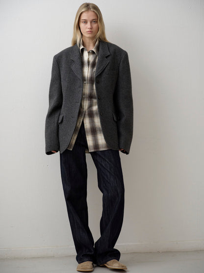 Alpaca 3-Button Jacket_charcoal