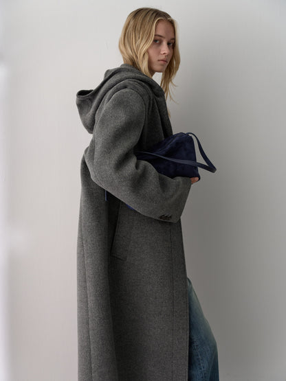 Cashmere Straight Mac Coat_charcoal