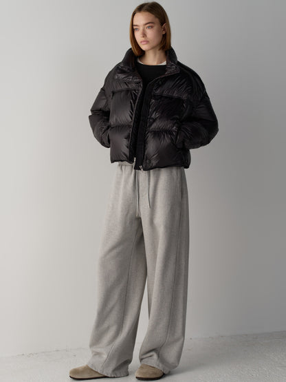 Curved Warm Sweatpants_melange grey