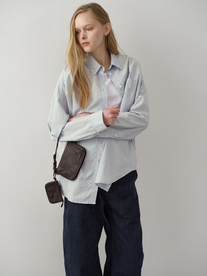 Vintage Stripe Shirt_ash sky