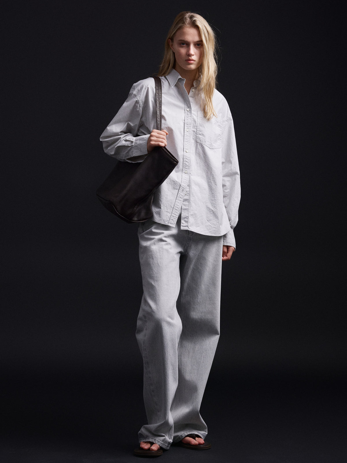 [11/23 Pre-order] Washed Cotton Shirt_fog