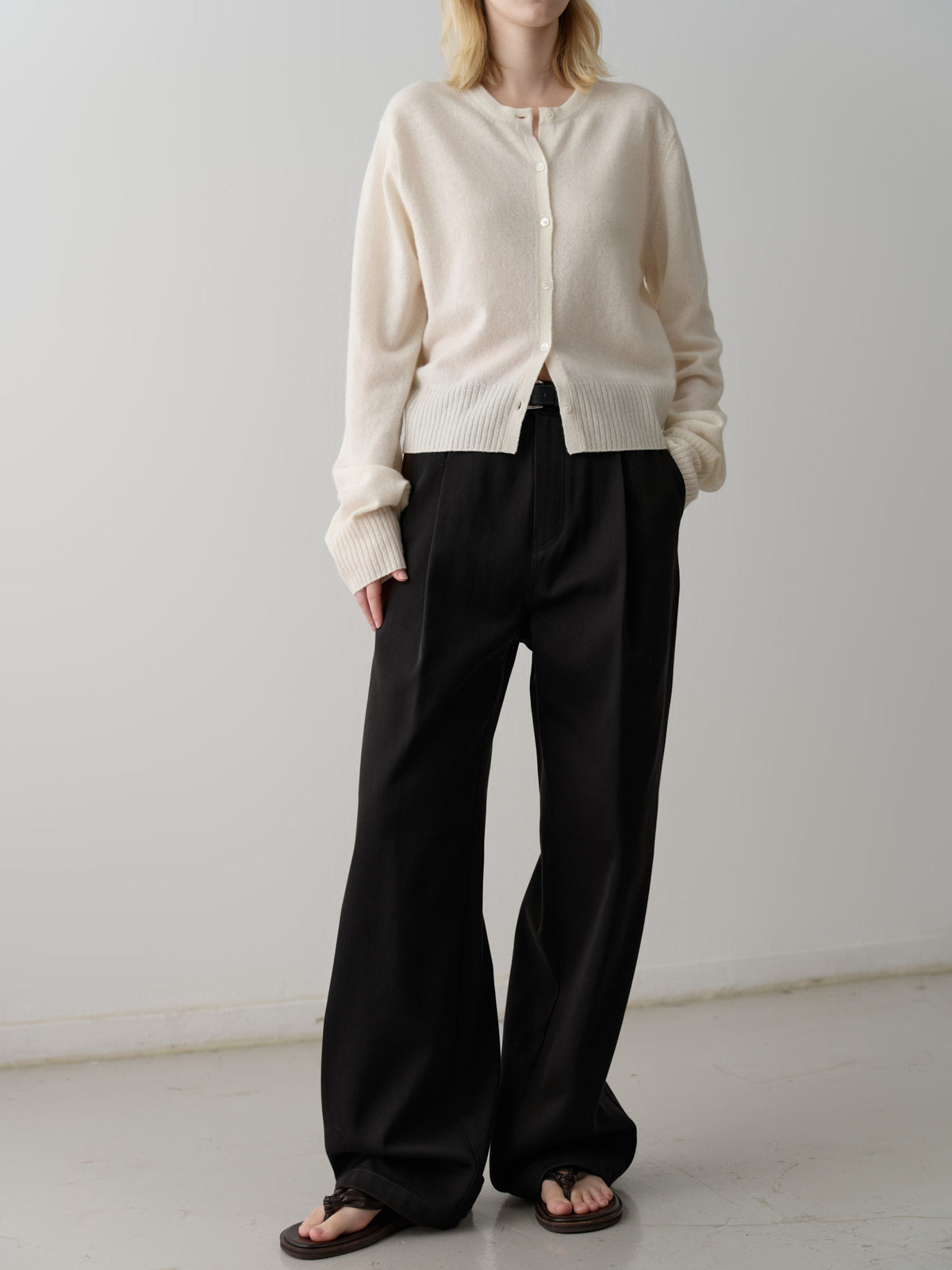 Cotton Double Pocket Pants_black