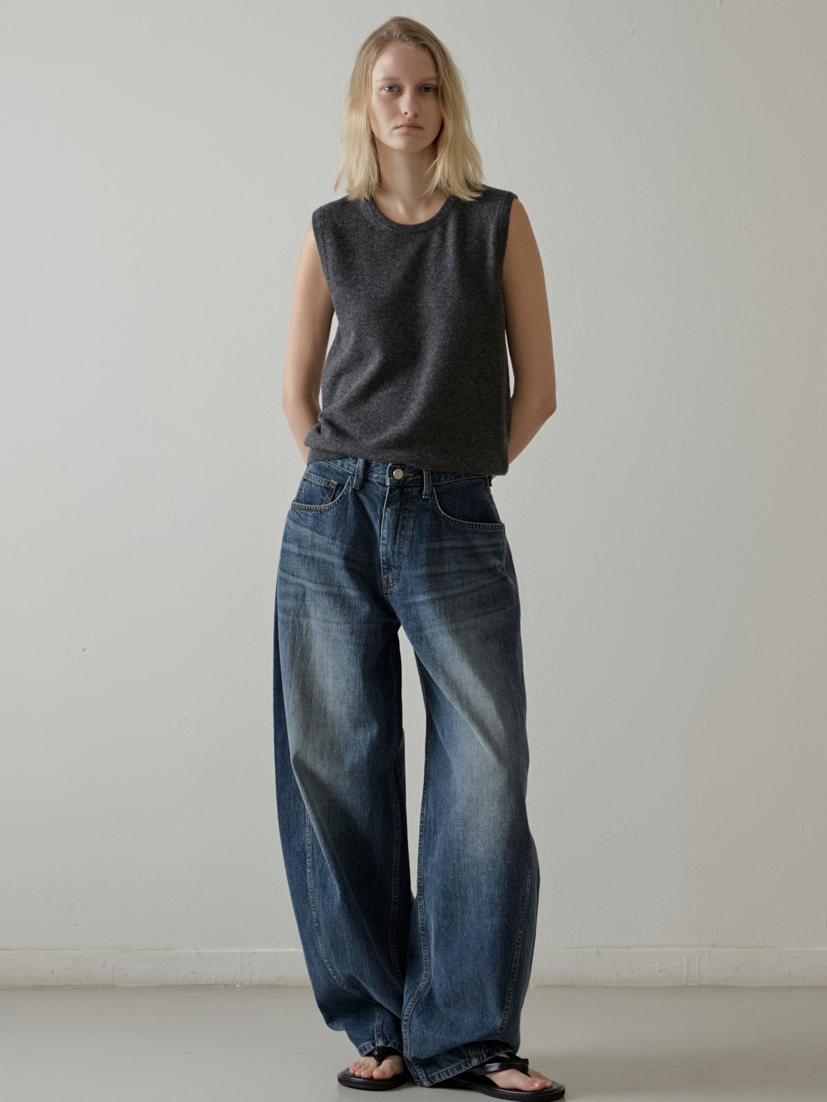 Wide Tapered Denim_Vintage Washing