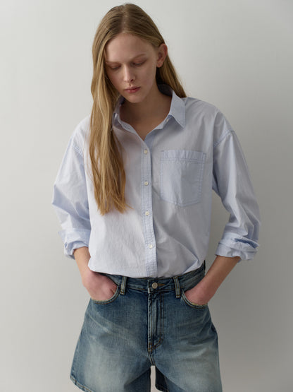 [11/23 Pre-order] Washed Cotton Shirt_sky