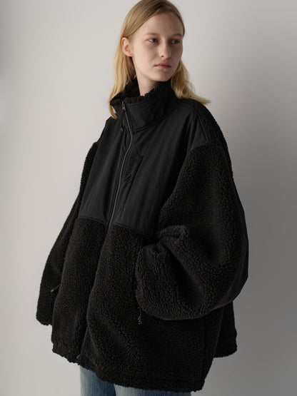 Fleece Zip-Up Jumper_black