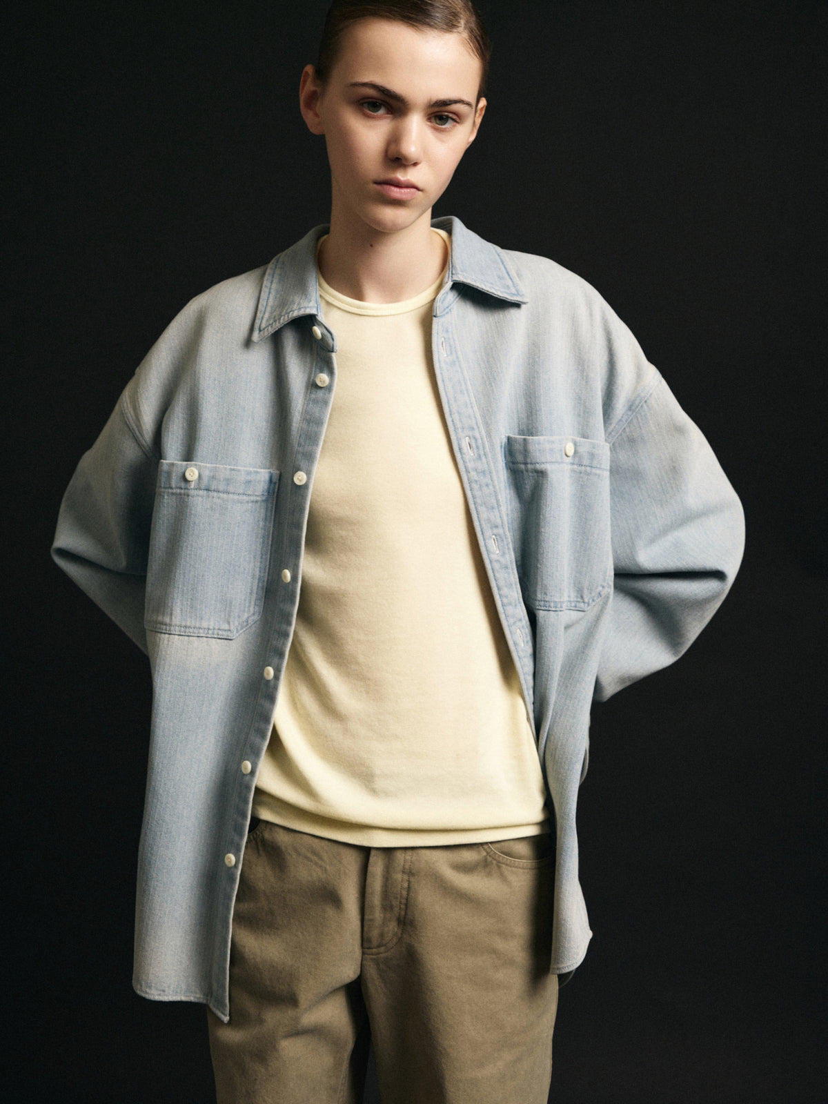 Out-Pocket Denim Shirt_light indigo