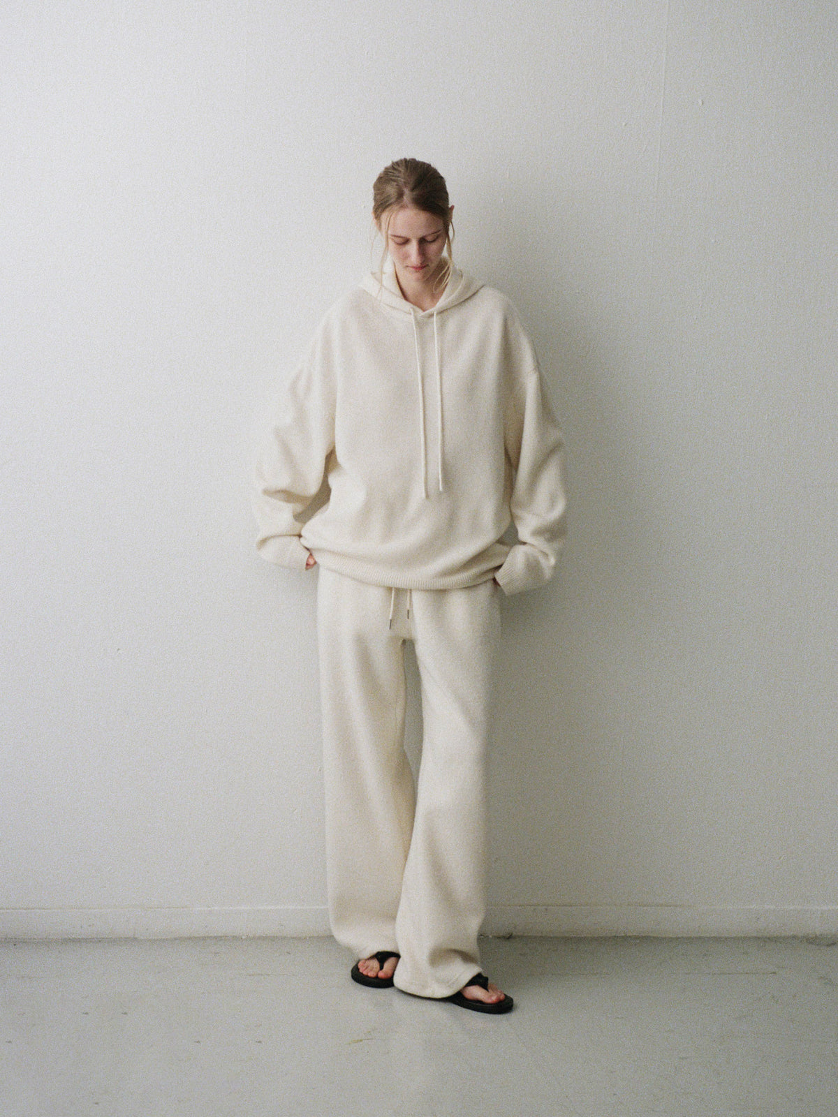 Cashmere Hooded Pullover_ivory