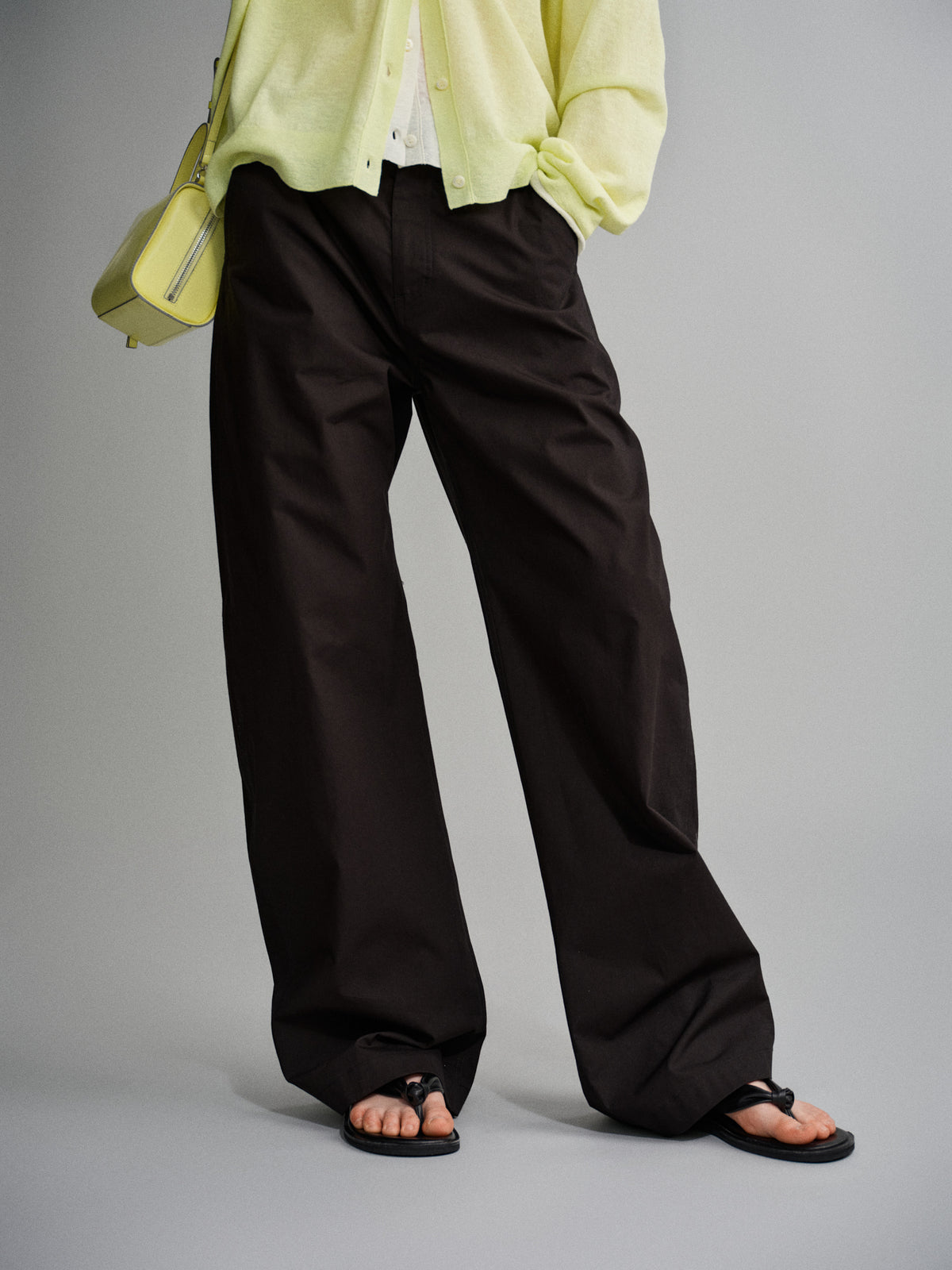 Round Curved Pants_black