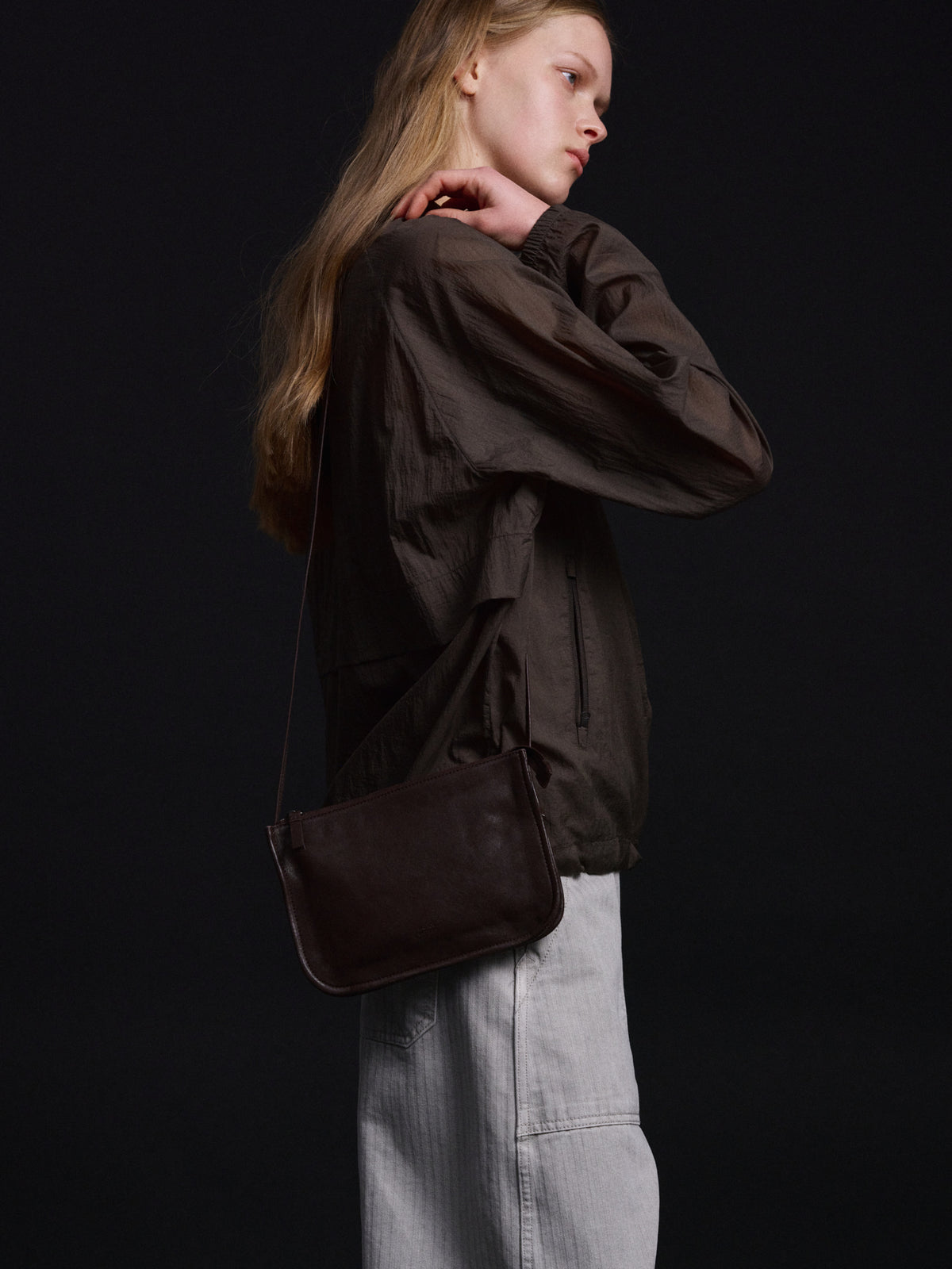 Gabin Washing Leather Bag_chocolate