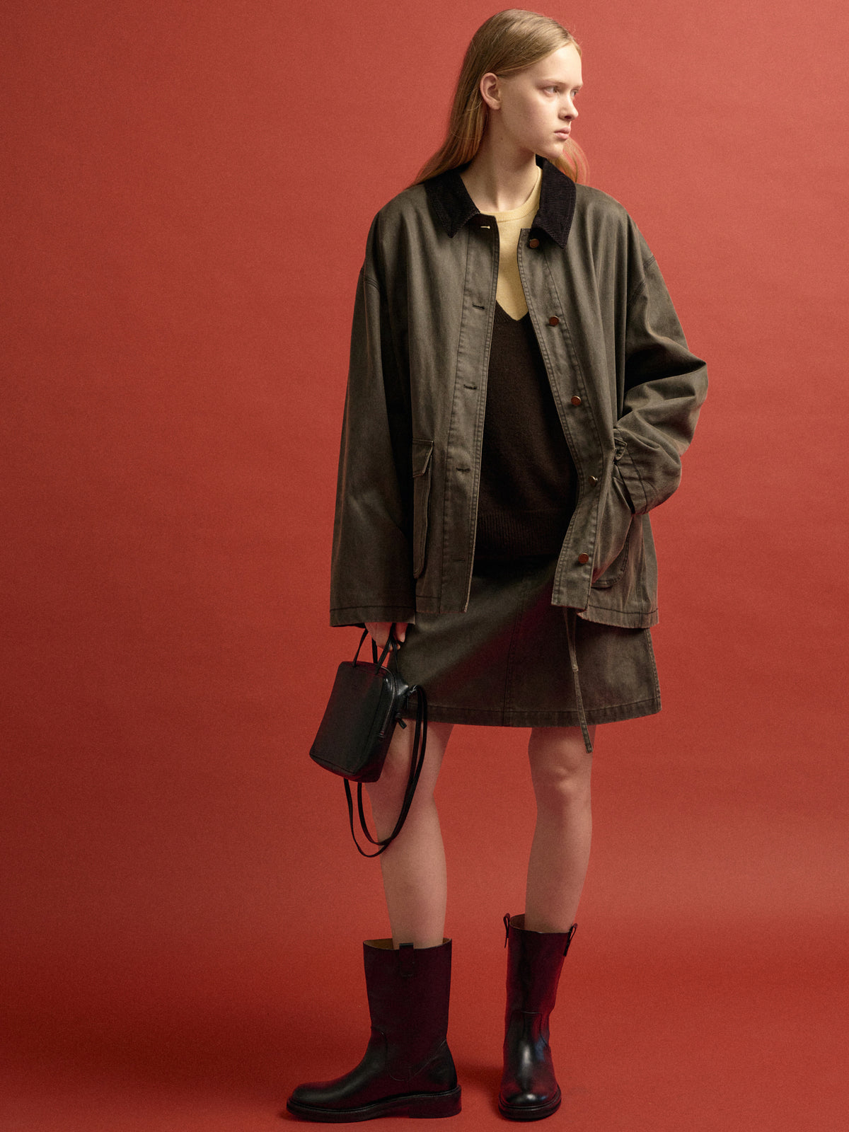 [11/18 Pre-order] Waxed Cotton Work Jacket_khaki brown