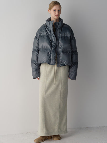 Wool Fleece Banding Skirt_oatmeal