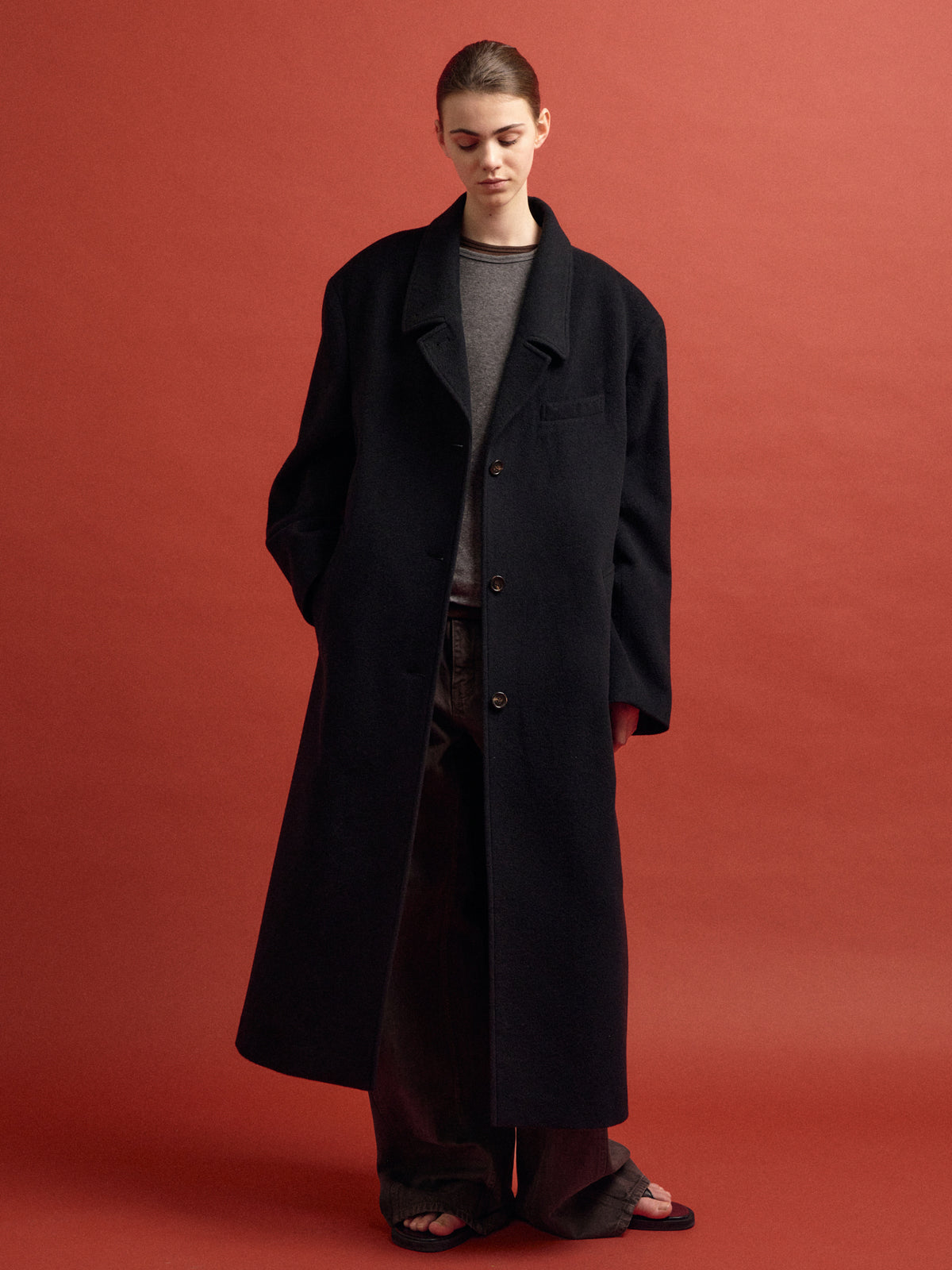 Classic Wool Single Coat_Black