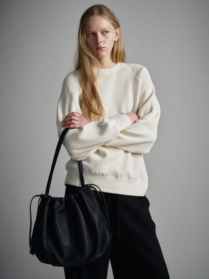 Leather Pull Bag_black