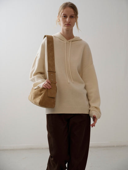 Cashmere Hooded Pullover_ivory