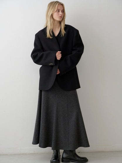 Minimal Collarless Jacket_black
