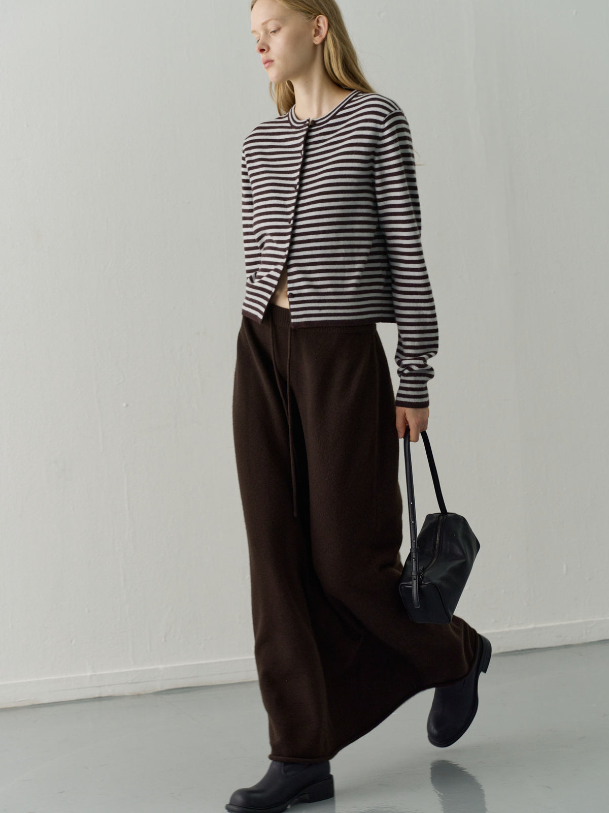 Cashmere Knit Maxi Skirt_dark brown