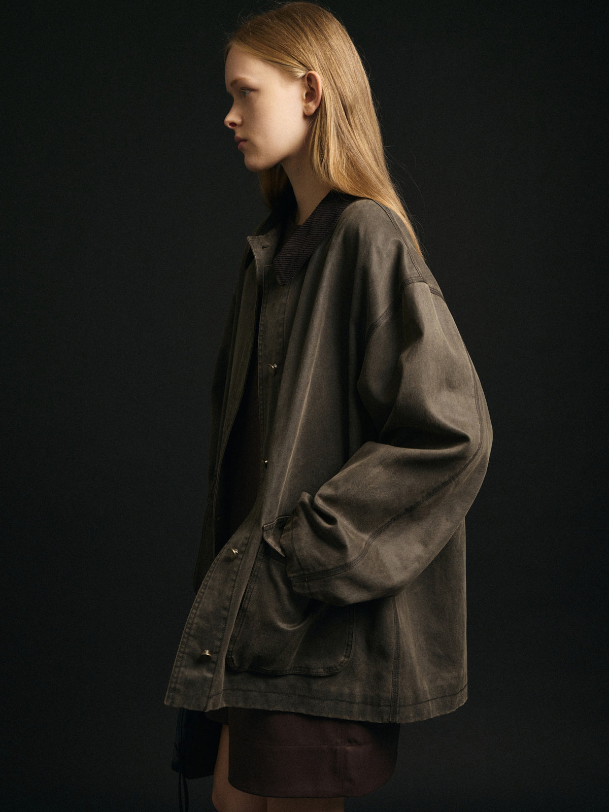 [11/18 Pre-order] Waxed Cotton Work Jacket_khaki brown