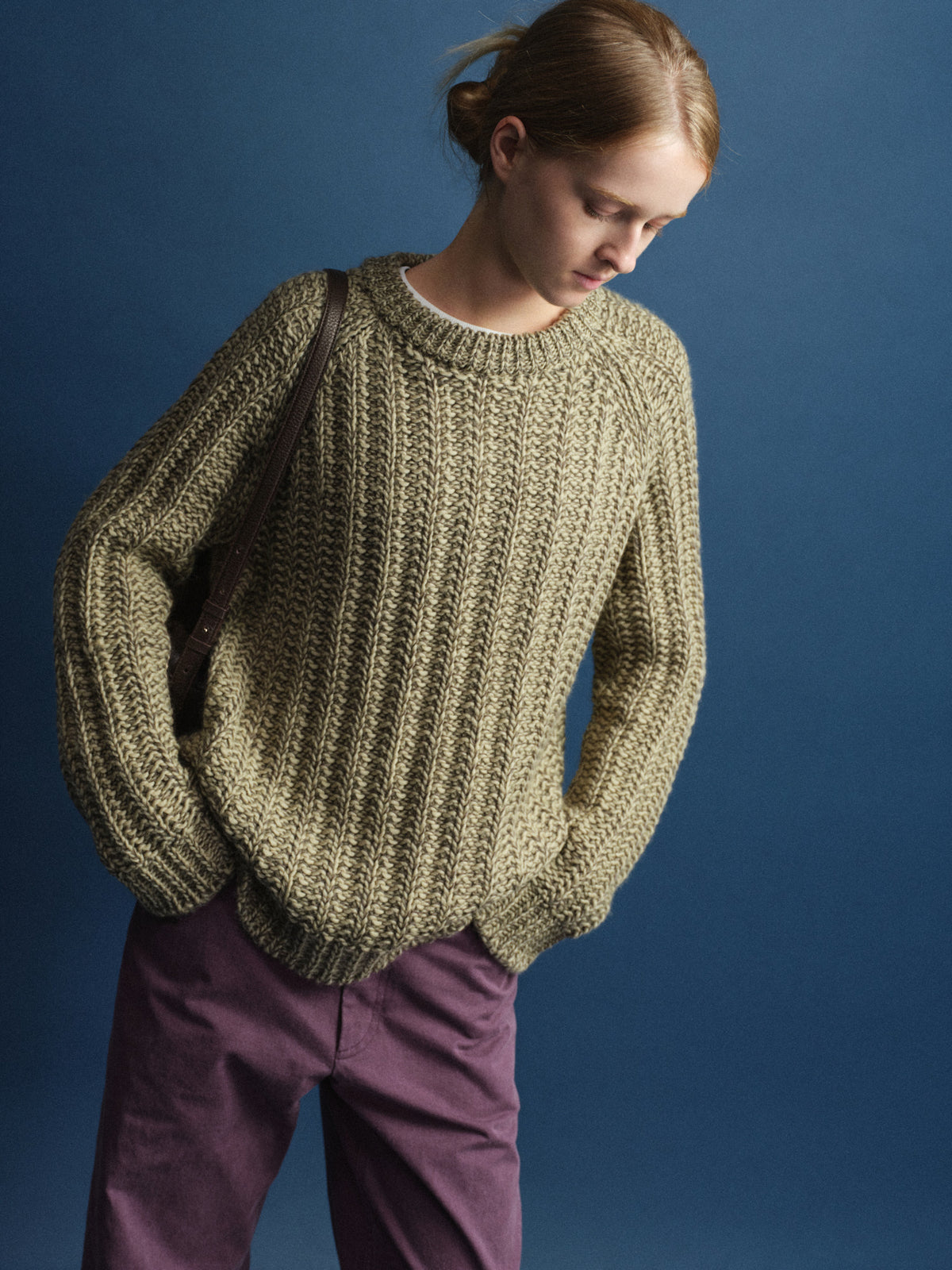 Vintage Melange Knit_khaki