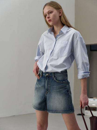 [11/23 Pre-order] Washed Cotton Shirt_sky