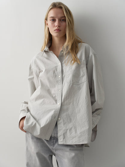 [11/23 Pre-order] Washed Cotton Shirt_fog