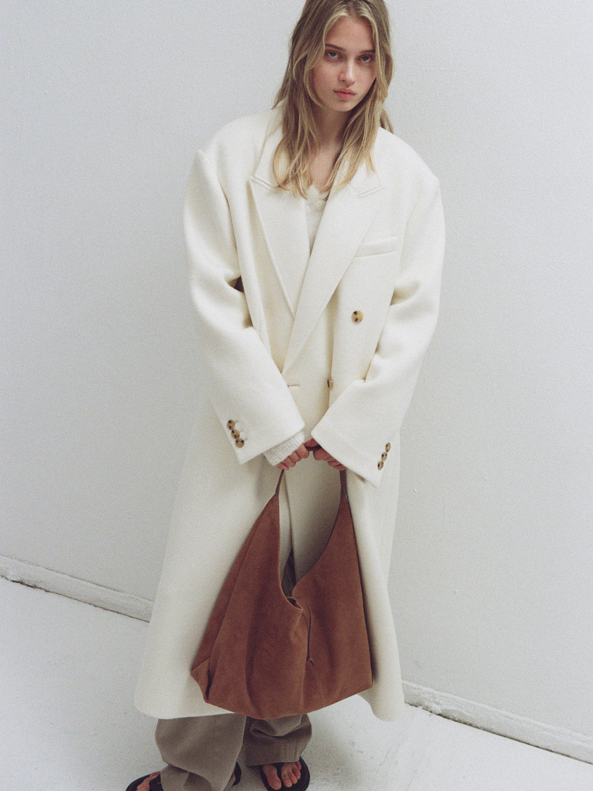 Cashmere double coat_ivory
