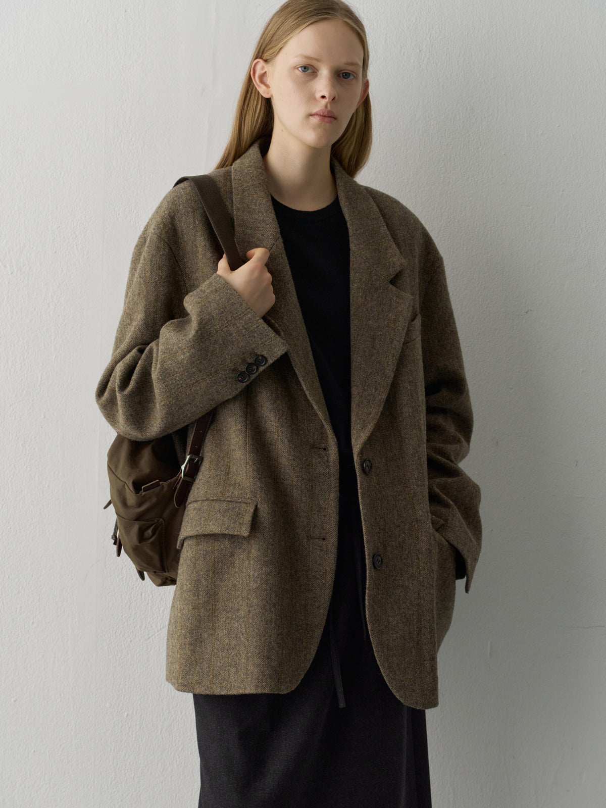 Shetland Wool Jacket_multi brown