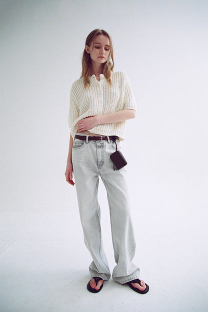Classic Straight Jeans_light grey