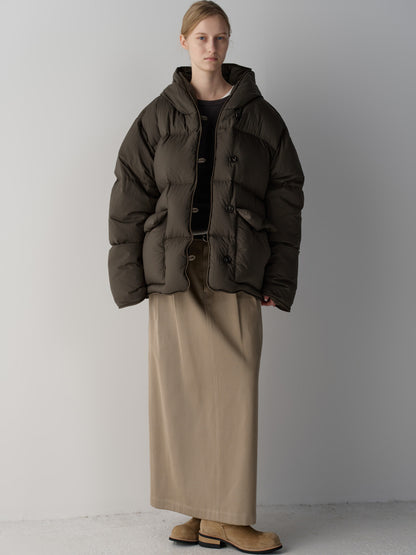 Goose Down Hooded Puffer_brown