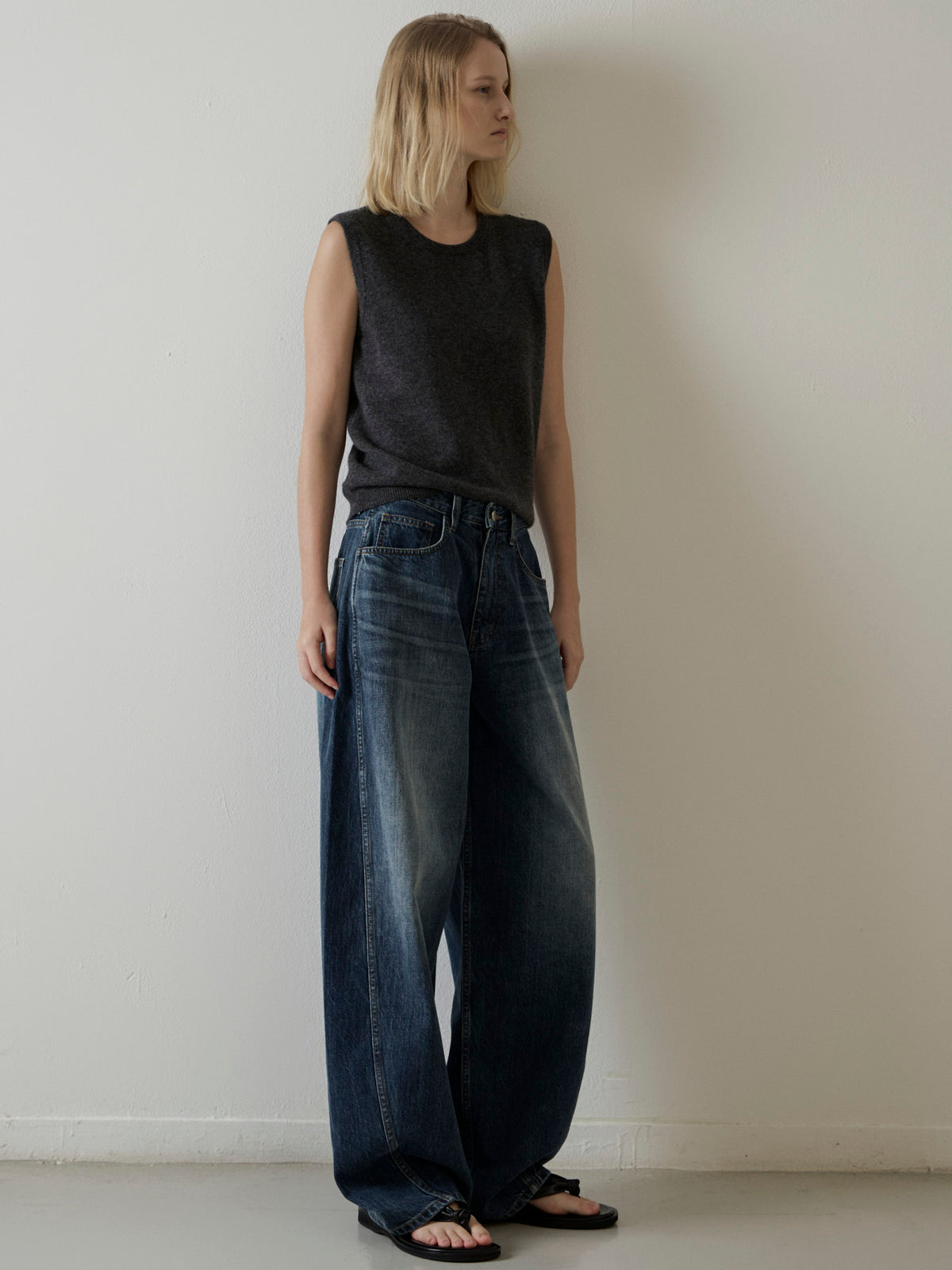 Wide Tapered Denim_Vintage Washing