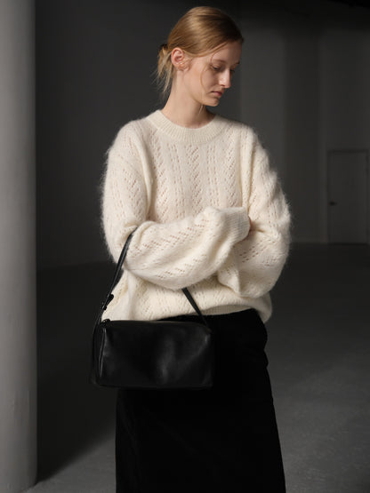 Alpaca Pointel Knit_ivory