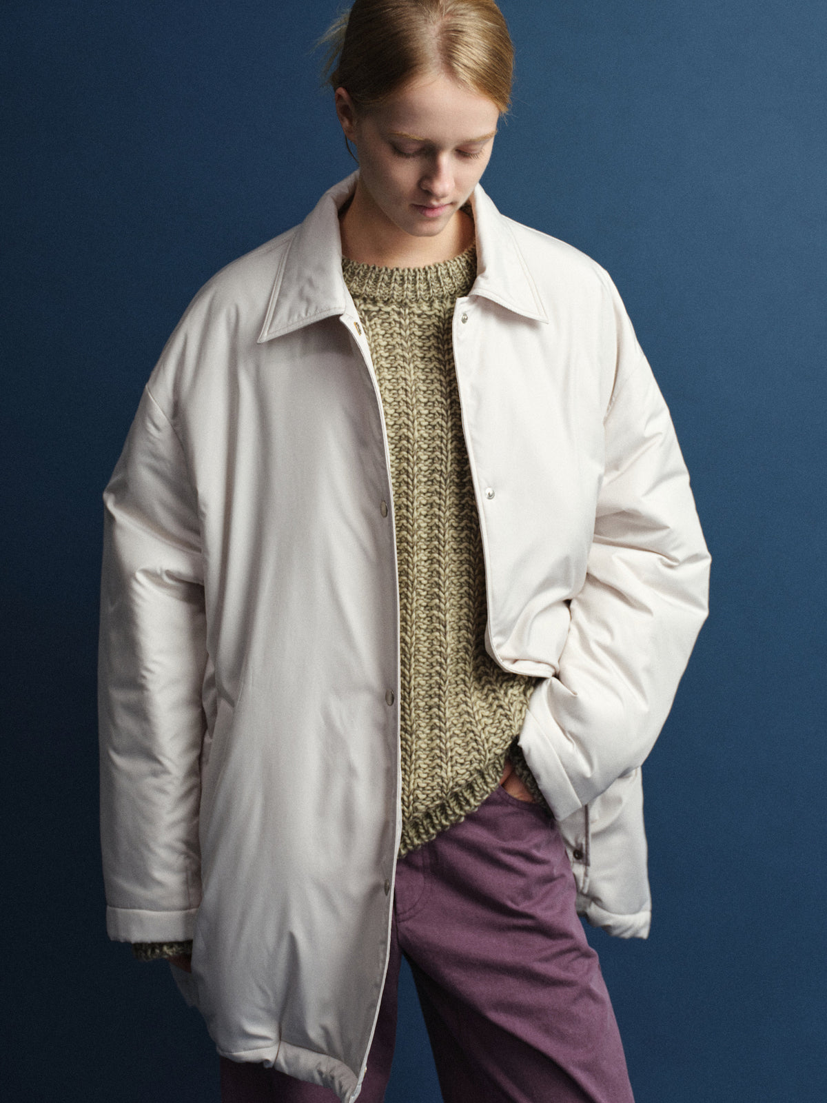 Vintage Melange Knit_khaki
