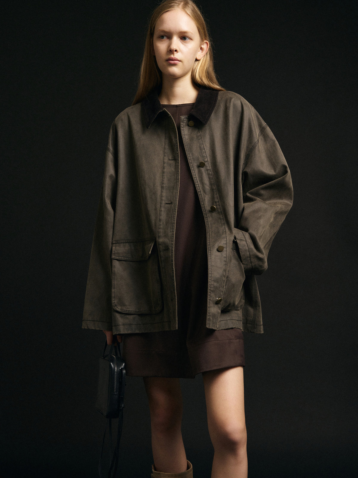 [11/18 Pre-order] Waxed Cotton Work Jacket_khaki brown