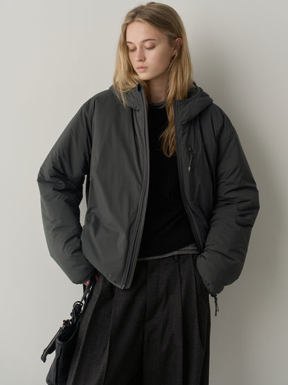 Padded Hooded Jumper_charcoal