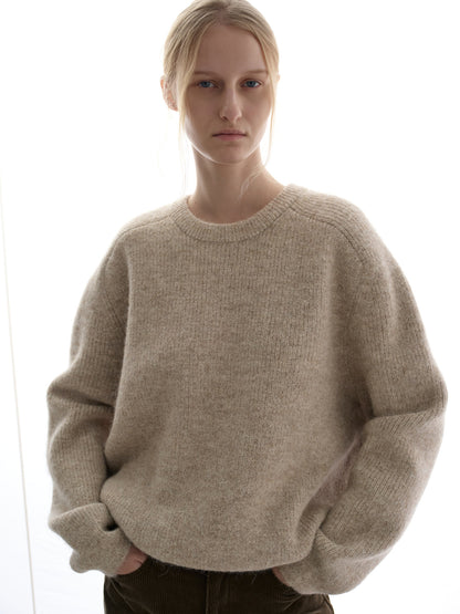 Alpaca Pullover Sweater_beige