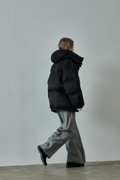 Goose down half padded_black
