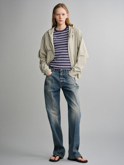 Cotton Light Hooded Zip-up_sage