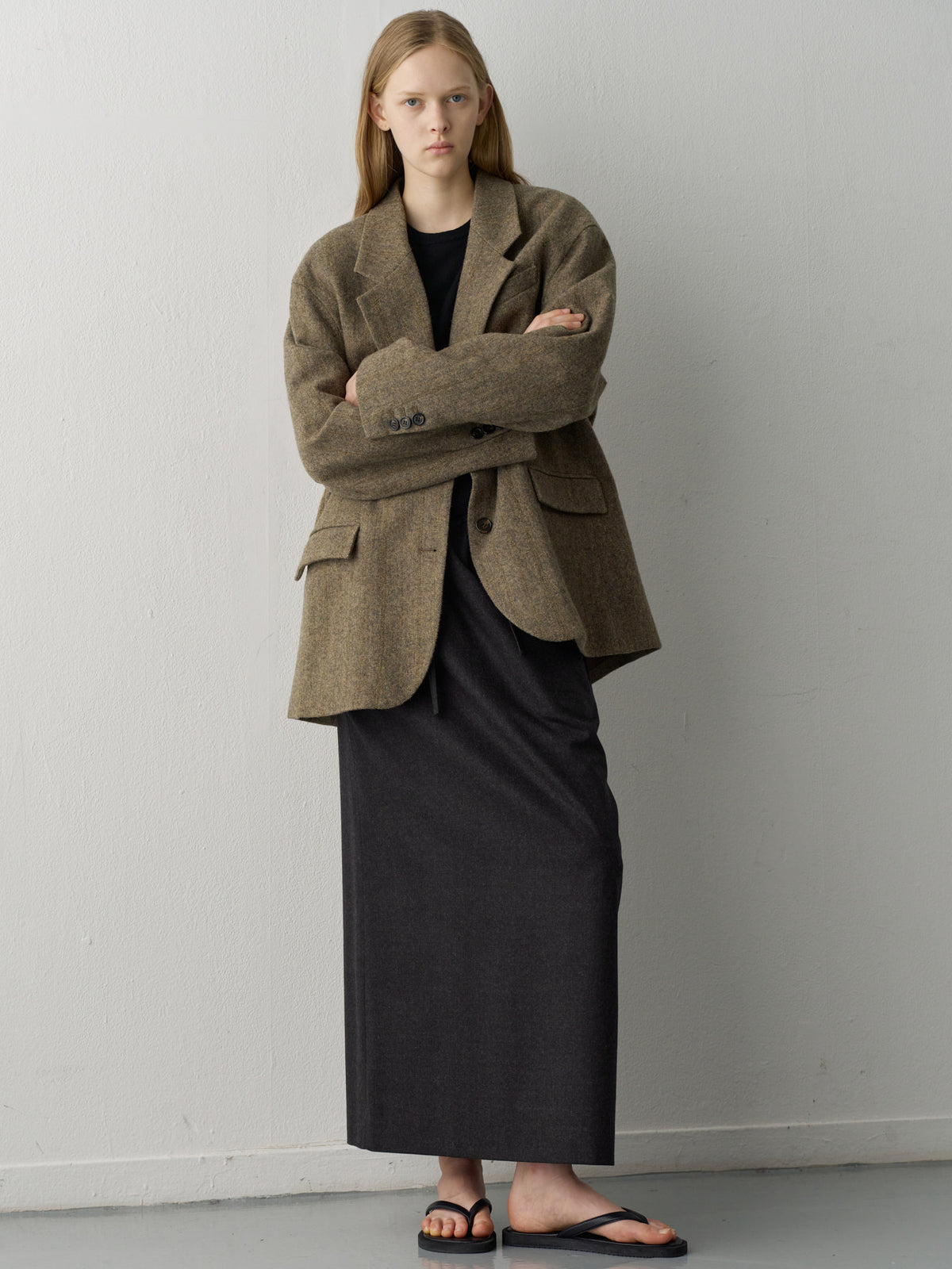 Shetland Wool Jacket_multi brown
