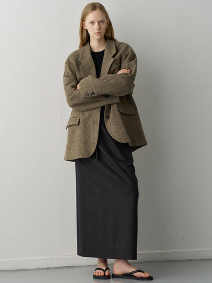 Shetland Wool Jacket_multi brown