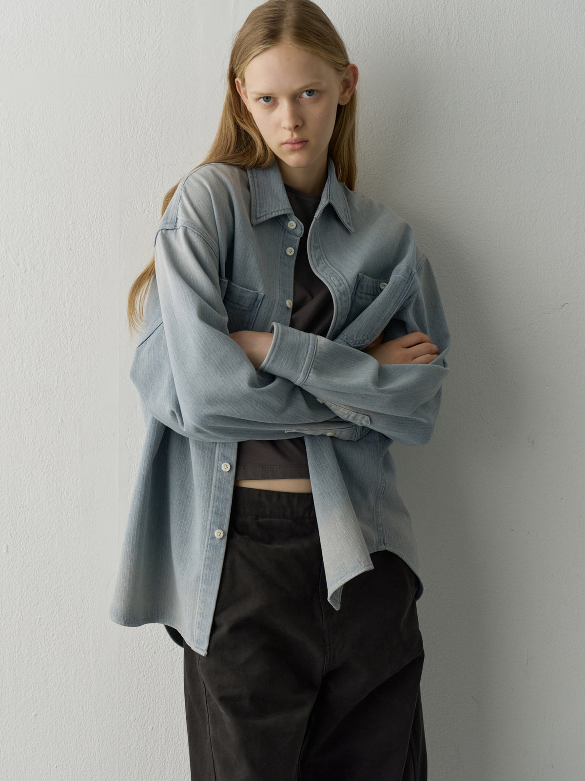 Out-Pocket Denim Shirt_light indigo