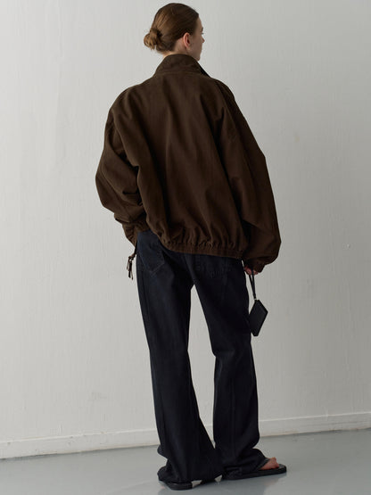 [11/3 Pre-order] Peached Cotton Blouson_brown