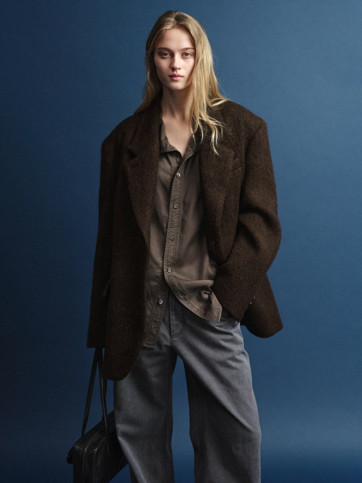 Alpaca Blazer Coat_brown