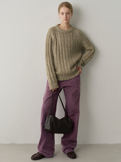Vintage Melange Knit_khaki
