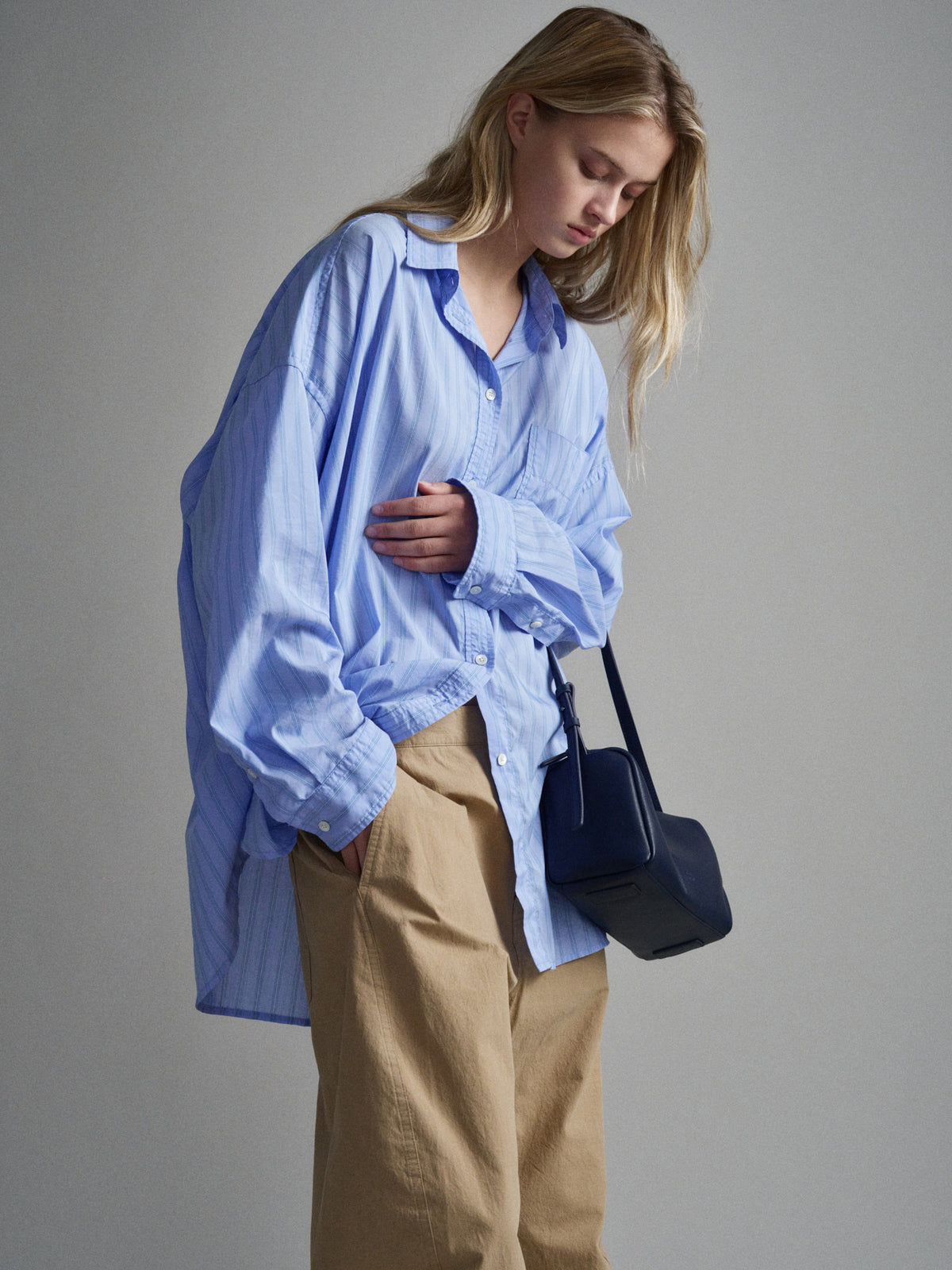 Vintage Stripe Shirt_sky blue