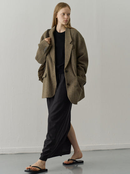 Shetland Wool Jacket_multi brown