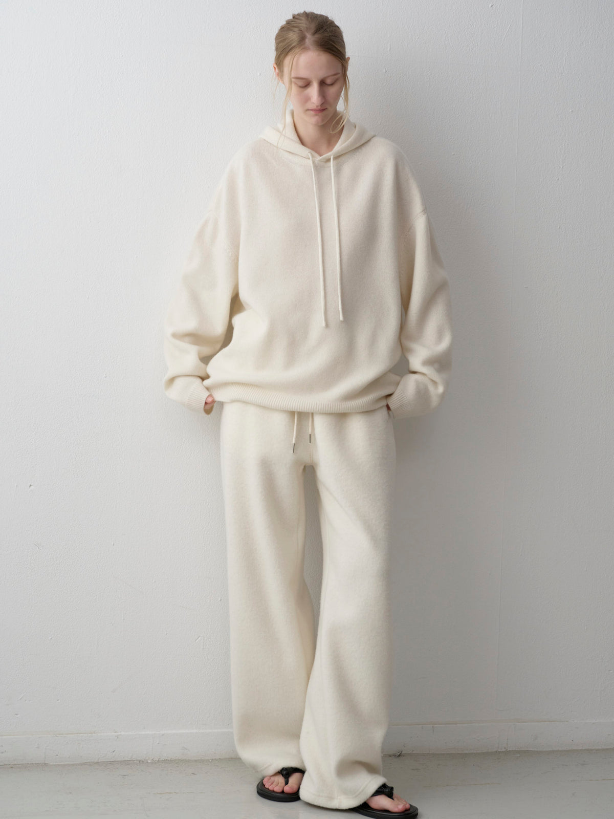 Cashmere Hooded Pullover_ivory