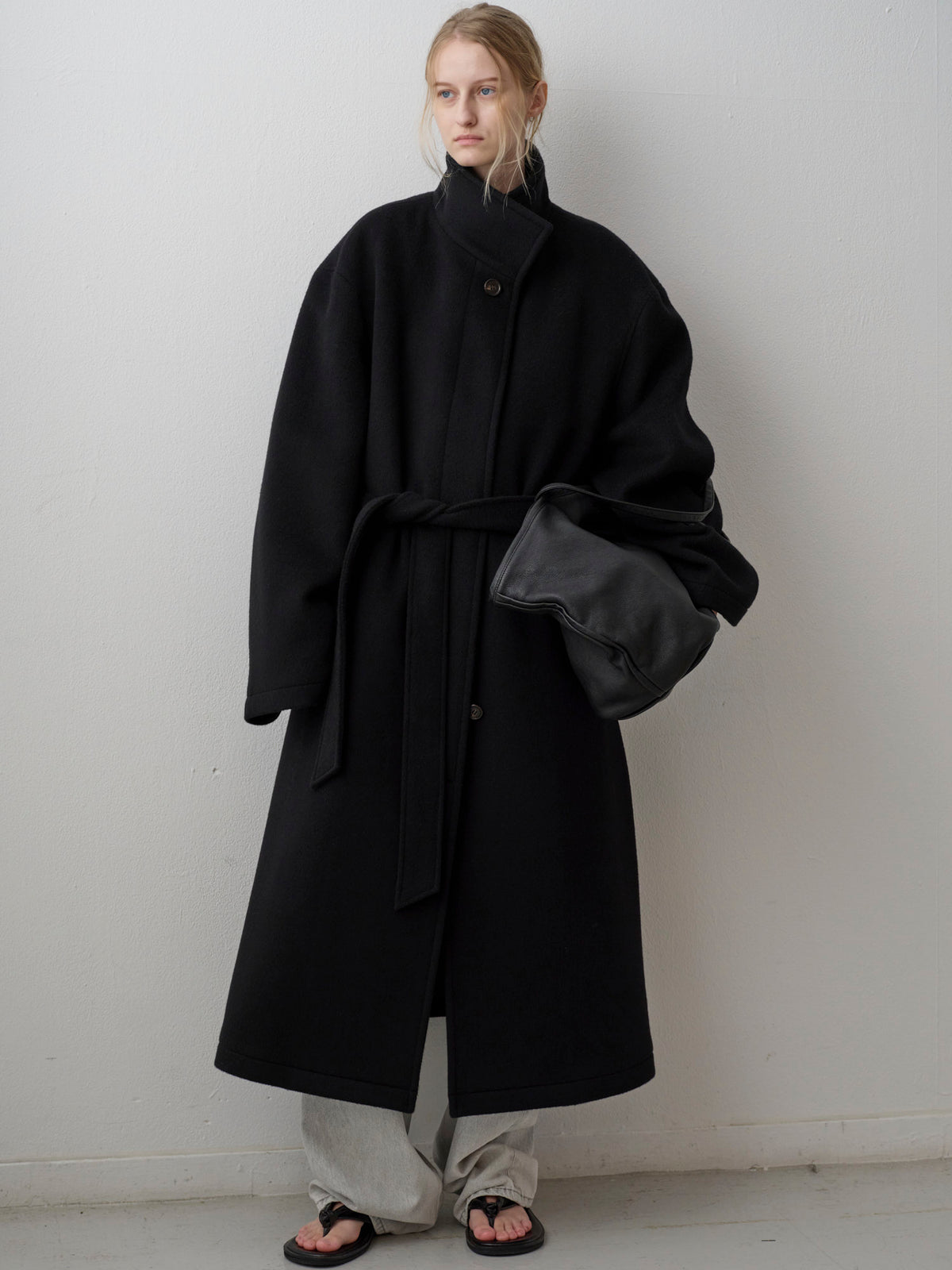 Cashmere High-neck Coat_black