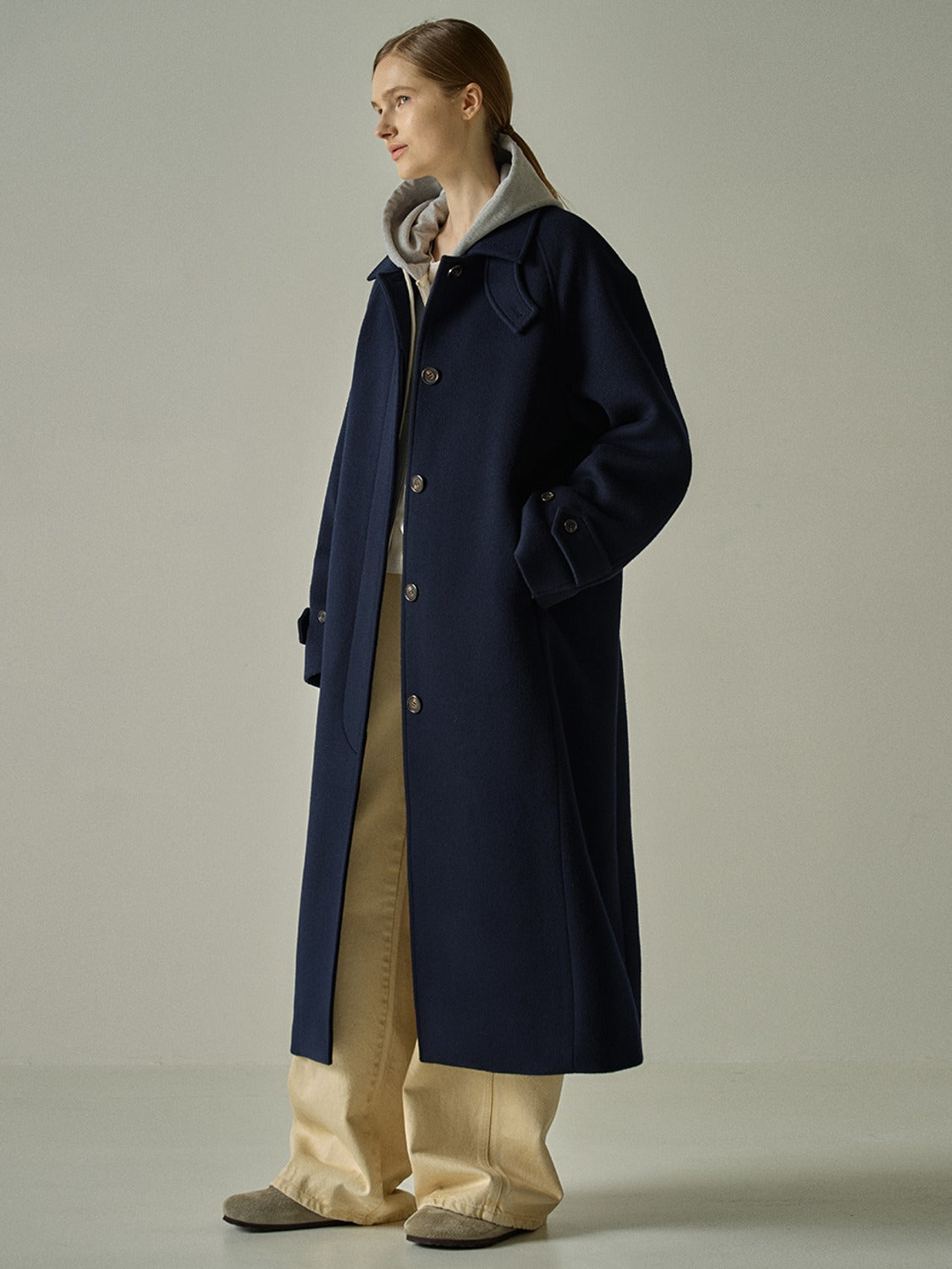 Cashmere Balmacaan Coat_navy